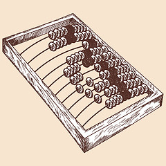 Image showing Wooden abacus sketch