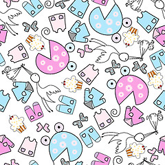 Image showing Baby seamless pattern