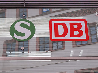 Image showing S Bahn and DB Bahn sign