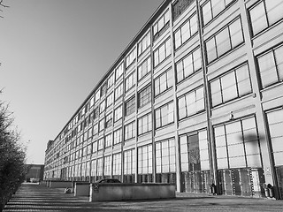 Image showing Black and white Fiat Lingotto Turin