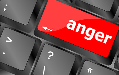 Image showing anger Button on Modern Computer Keyboard key