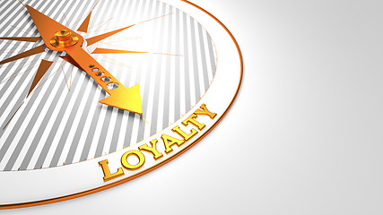 Image showing Loyalty on White with Golden Compass.