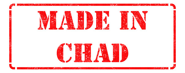 Image showing Made in Chad on Red Rubber Stamp.