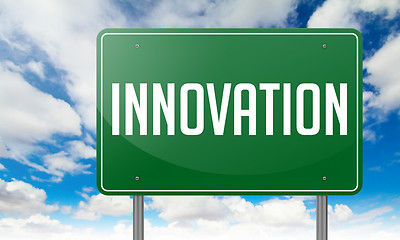 Image showing Innovation - on Green Highway Signpost.