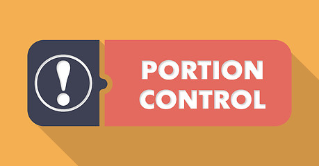 Image showing Portion Control Concept in Flat Design.