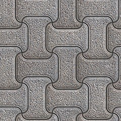 Image showing Grey Brick Pavers. Seamless Texture.