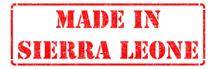 Image showing Made in Sierra Leone on Red Rubber Stamp.