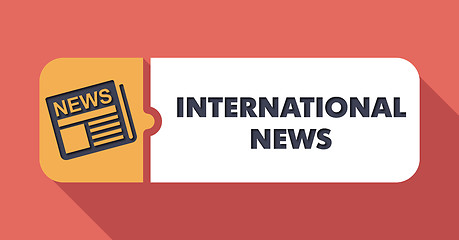 Image showing International News Concept in Flat Design.