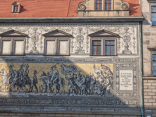 Image showing Fuerstenzug Procession of Princes in Dresden, Germany