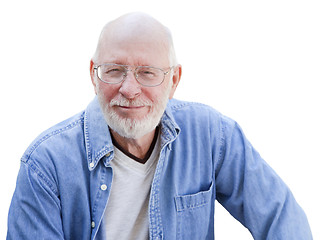 Image showing Handsome Senior Man Portrait on White