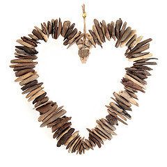 Image showing Driftwood Love Heart