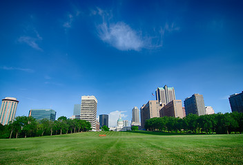 Image showing saint louis skyline on a sunny day with blue sky