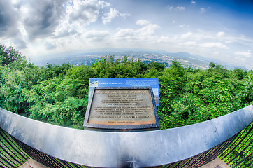 Image showing Roanoke City as seen from Mill Mountain Star at dusk in Virginia