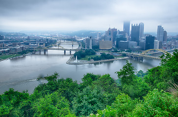 Image showing Pittsburgh, Pennsylvania - city in the United States. Skyline wi