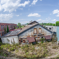 Image showing old abandoned rusty and falling apart building