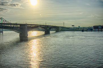 Image showing subway and road bridge in st louis mo