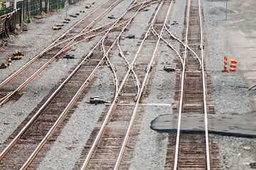 Image showing Full Frame of Railroad Tracks