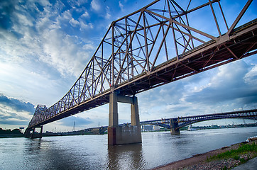 Image showing early morning Cityscape of St. Louis skyline in Missouri state