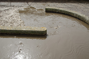 Image showing sewage water sludge settle mechanism plant 