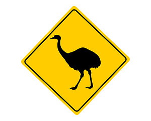 Image showing Rhea warning sign