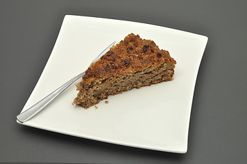 Image showing Slice of wholemeal cake