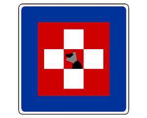 Image showing Traffic sign for dogs