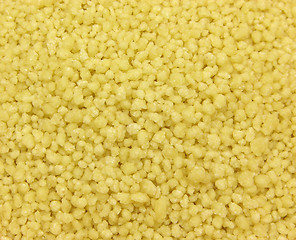 Image showing A very close-up view on yellow couscous