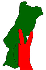 Image showing Portugal hand signal