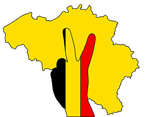 Image showing Belgian hand signal