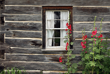 Image showing Window of an old wooden house