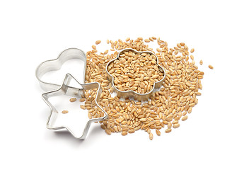 Image showing Detailed but simple image of cookie cutter with wheat