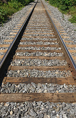 Image showing Railway track fading into the distance