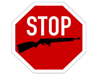 Image showing Stop shotgun