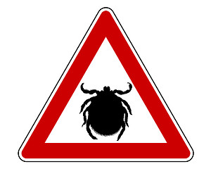 Image showing Tick warning sign