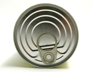 Image showing A lying tin can on a white background