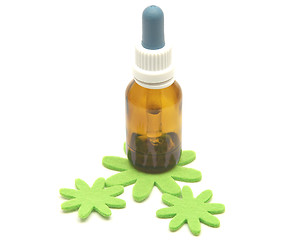 Image showing Bach flower remedies and felt decoration