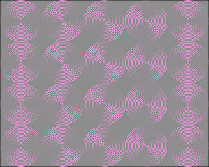 Image showing Metallic shimmering background picture out of many pink circle lines