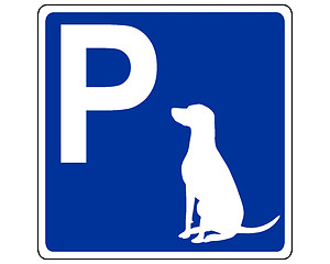 Image showing Traffic sign for dogs