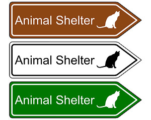 Image showing Sign animal shelter