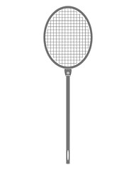 Image showing The illustration of a gray fly swatter