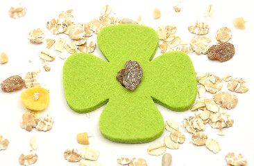 Image showing Muesli and felt decoration