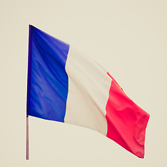 Image showing Retro look France flag