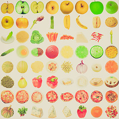 Image showing Retro look Food collage