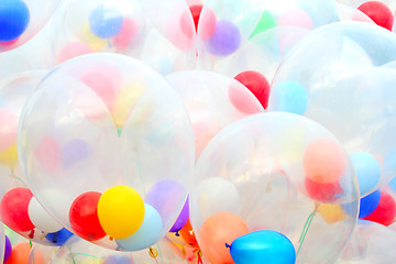 Image showing Background of motley balloons