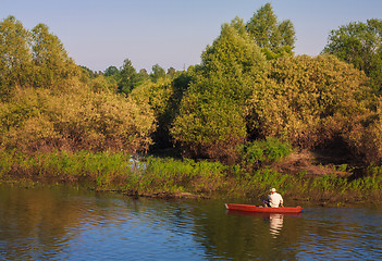 Image showing Old Man Fishing