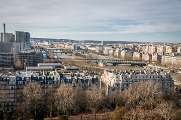 Image showing View over the rooftops of Paris