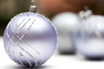 Image showing Glittery Christmas ornament ball