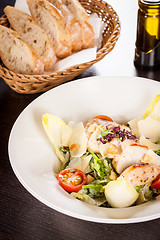 Image showing tasty fresh caesar salad with grilled chicken and parmesan 