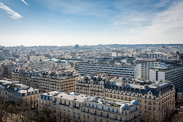 Image showing View over the rooftops of Paris