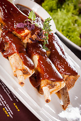 Image showing Delicious grilled pork ribs